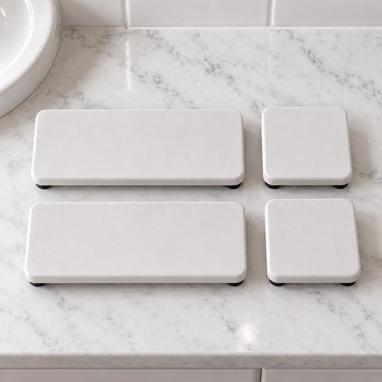 Evelyn Raised Vanity Pads — alternate view
