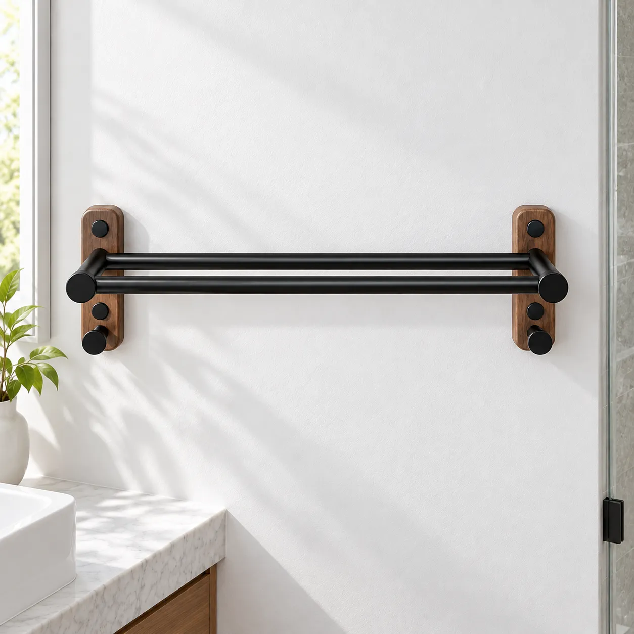 Rowan Double Towel Rail / alternate configuration