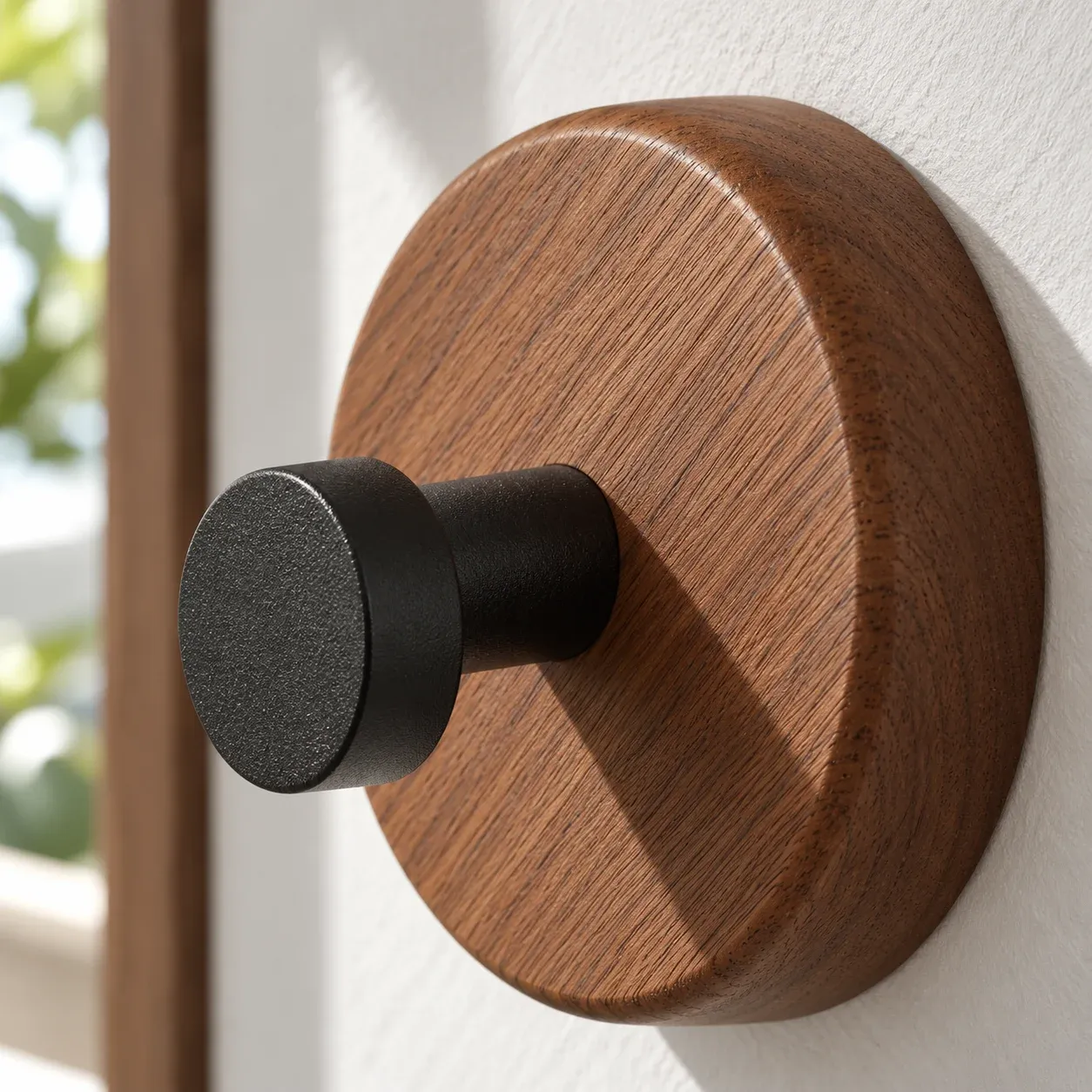 Wren Walnut Wall Hook: construction detail