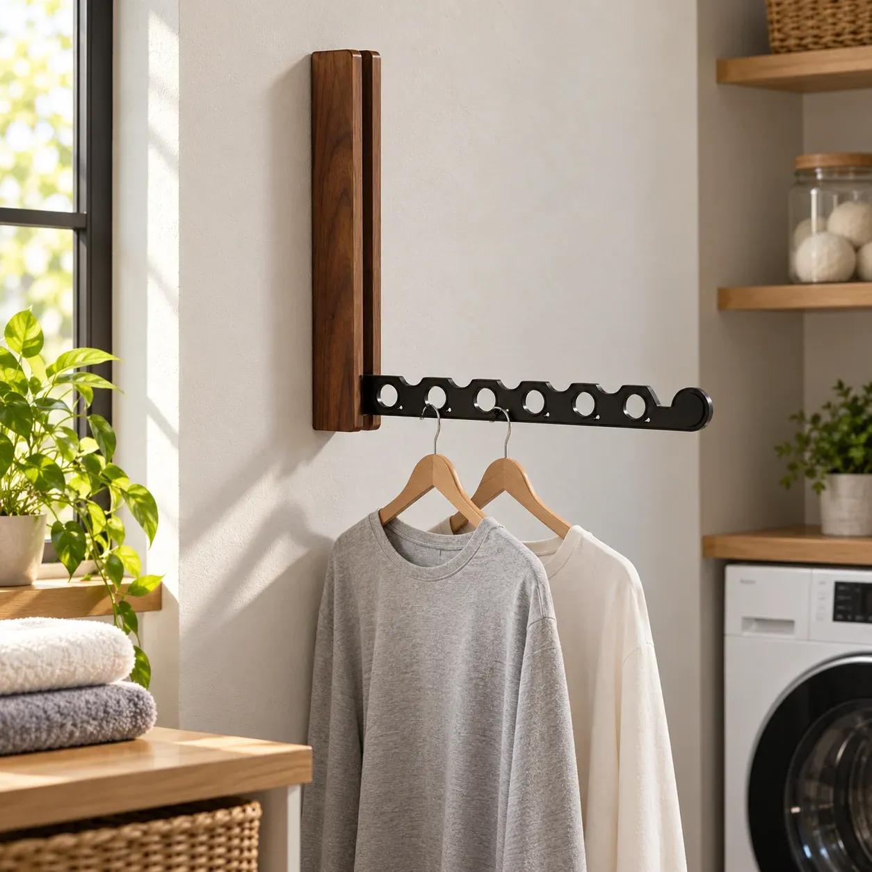 Norbury Folding Clothes Rack — use