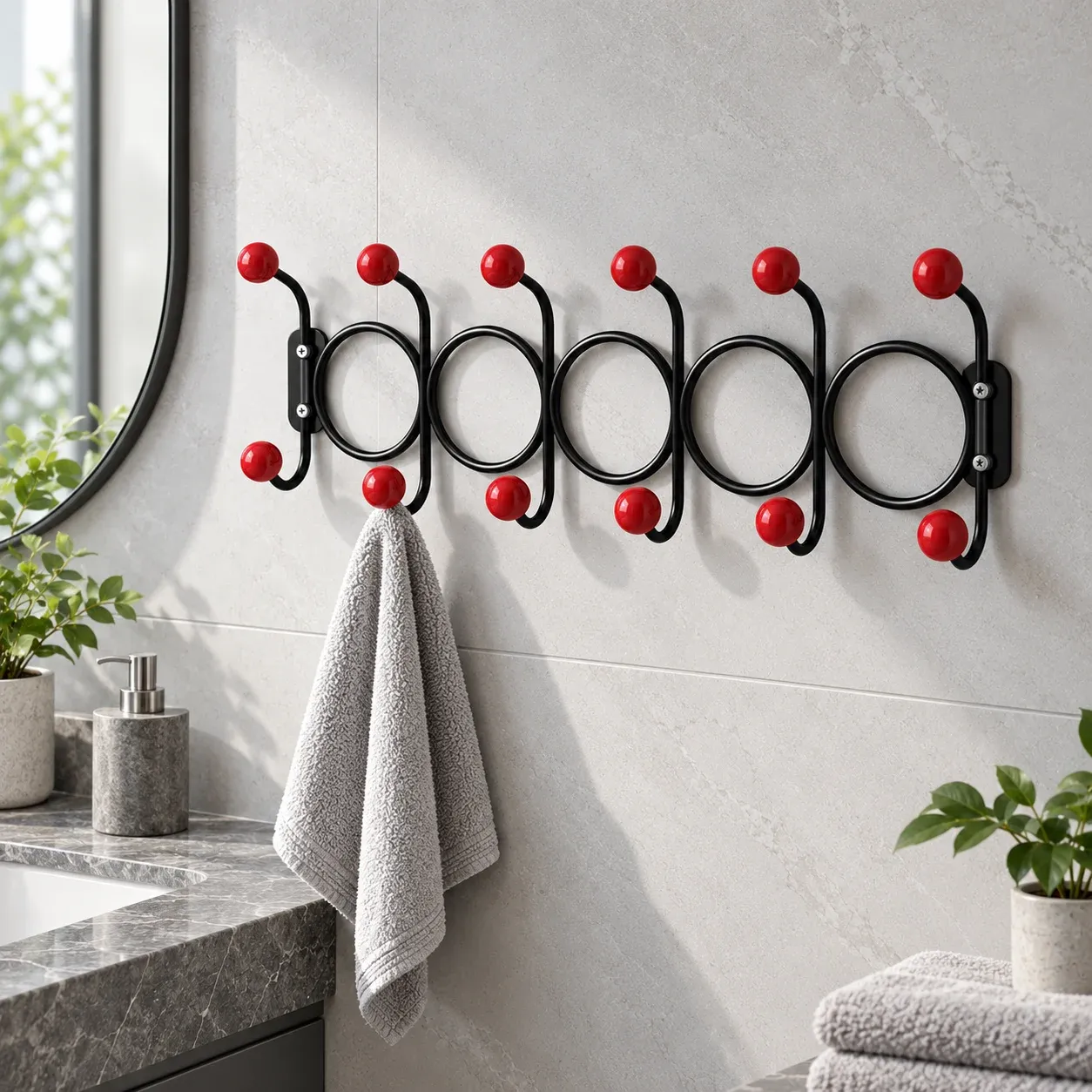 Aster Loop Hook Rack: product in use