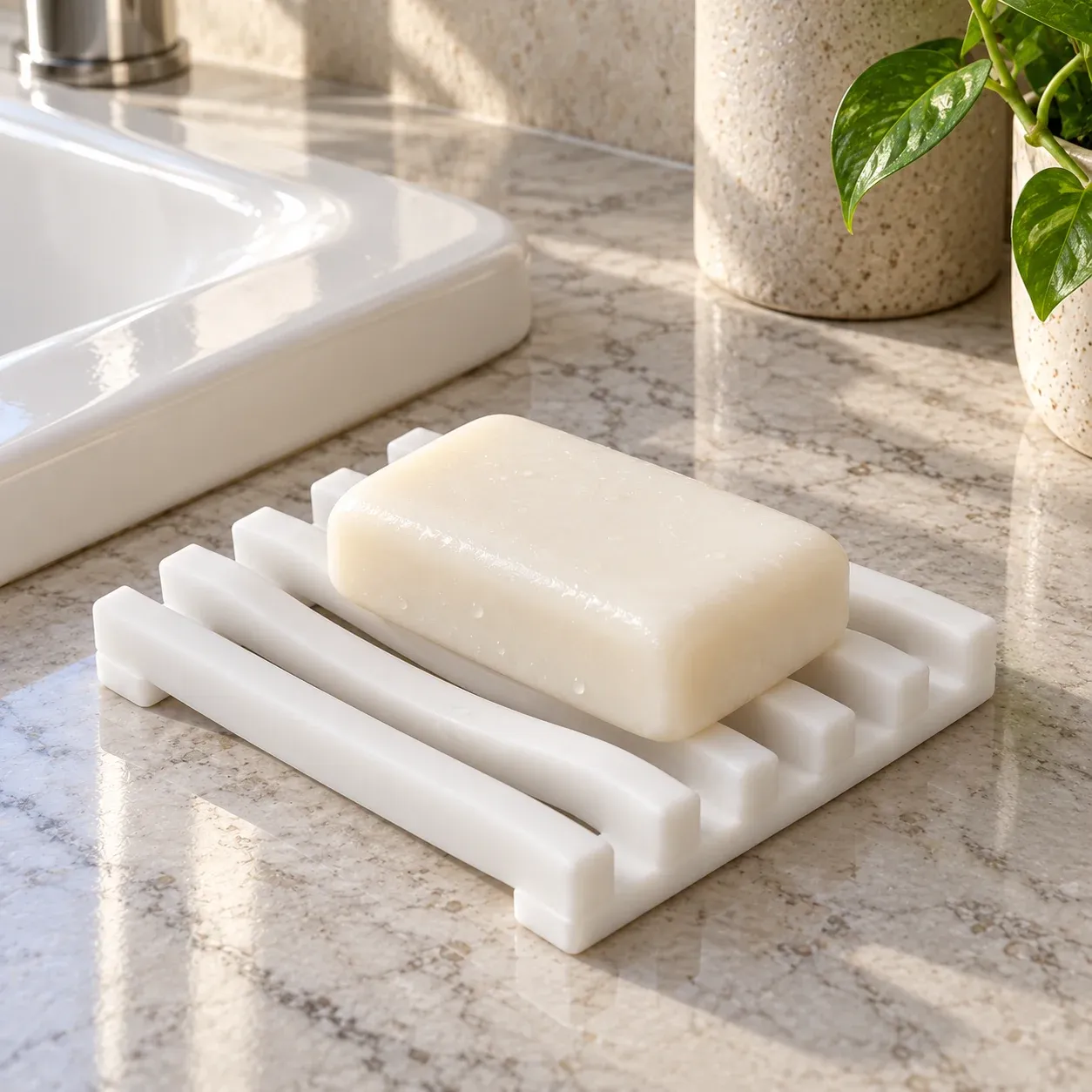 Anwen Silicone Soap Dish — use
