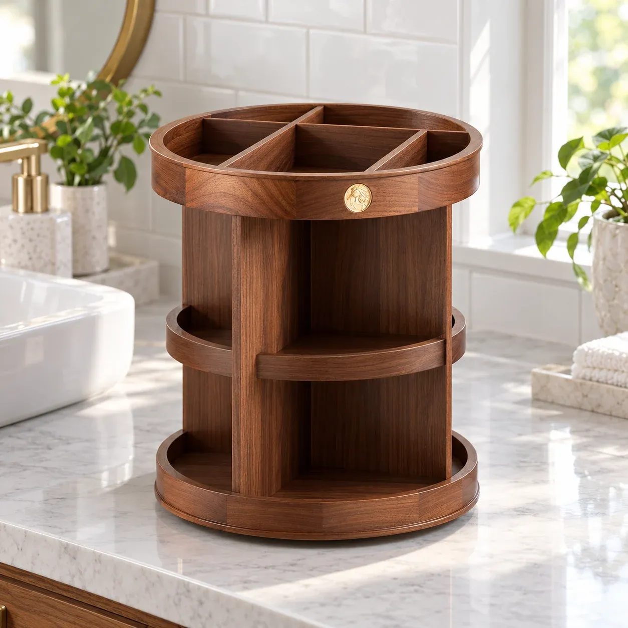 Sylvie Walnut Organizer - Walnut Brown - complete item