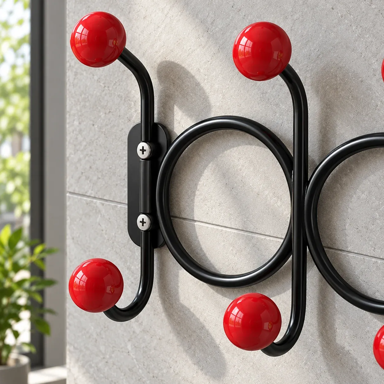 Aster Loop Hook Rack: construction detail