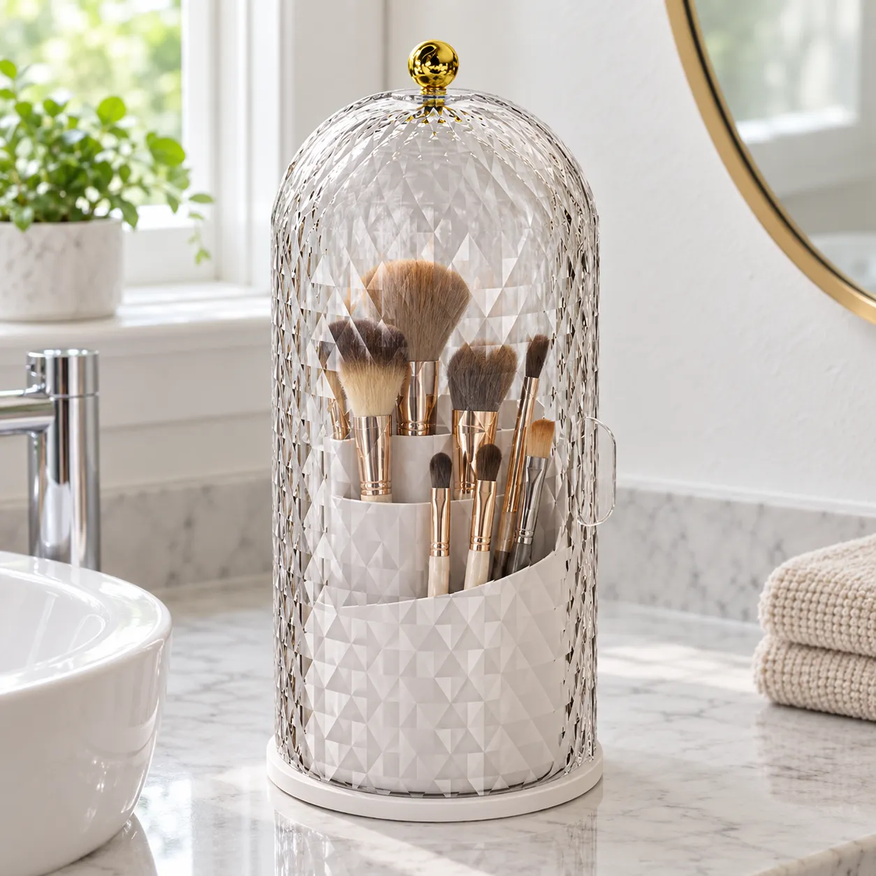 Lyra Brush Organizer / shown in use