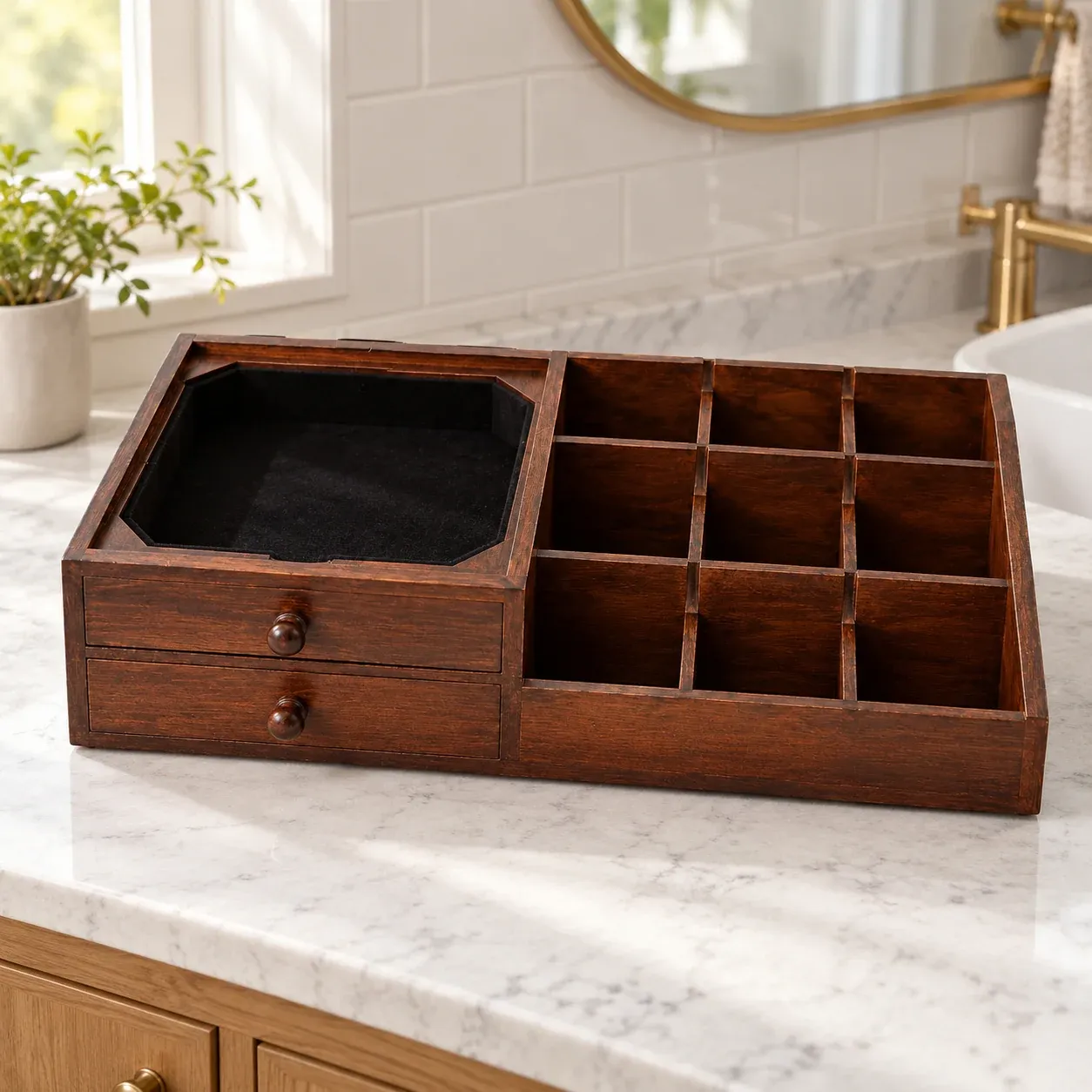 Celia Perfume Organizer - Brown - complete item