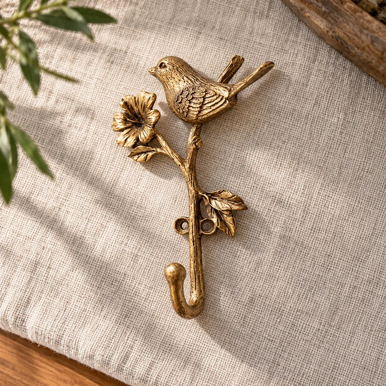 Glynde Bird Wall Hook — lead