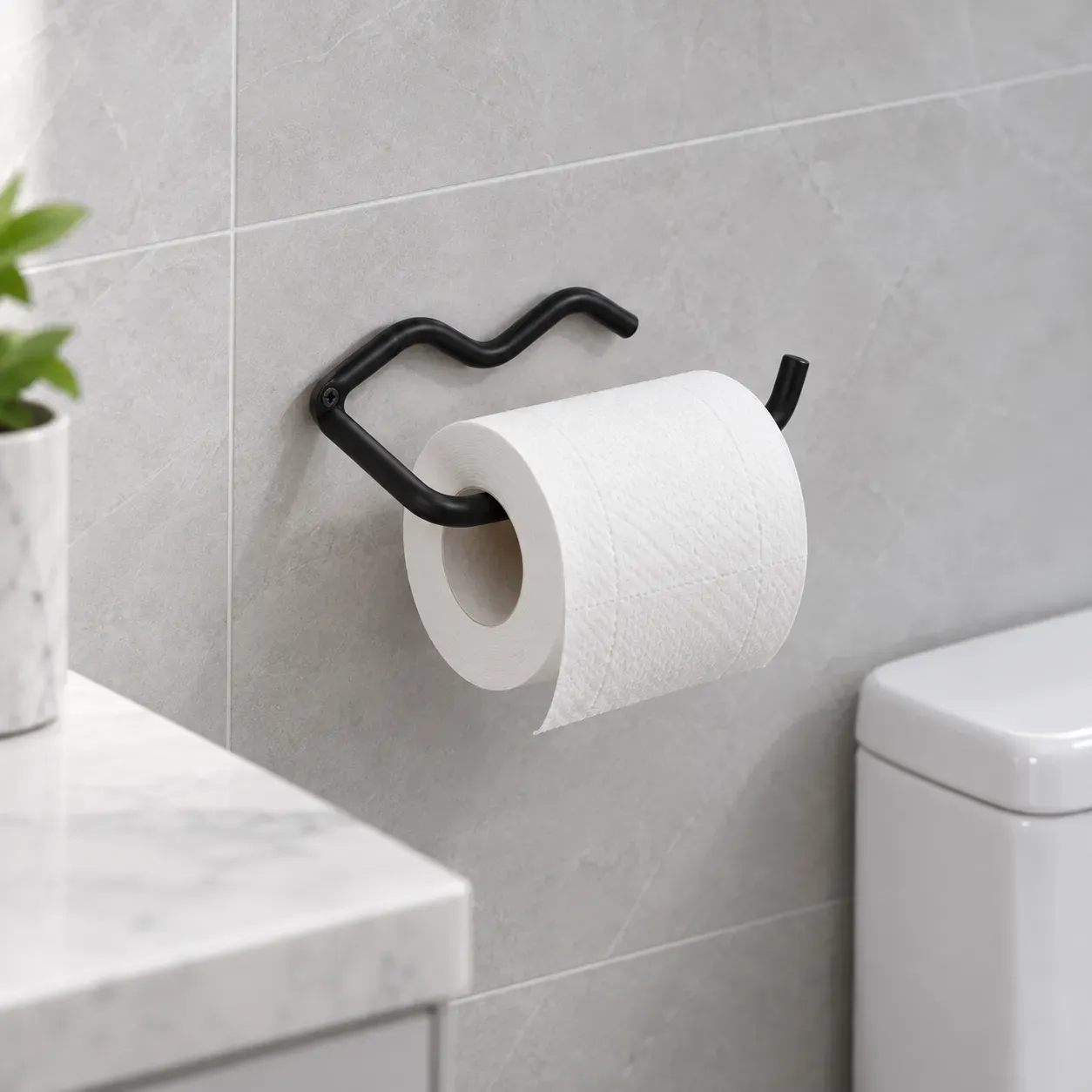 Aurora Roll Holder, Black, whole product