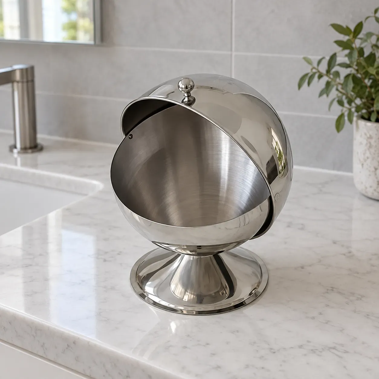Ashcombe Storage Globe, Silver, whole product