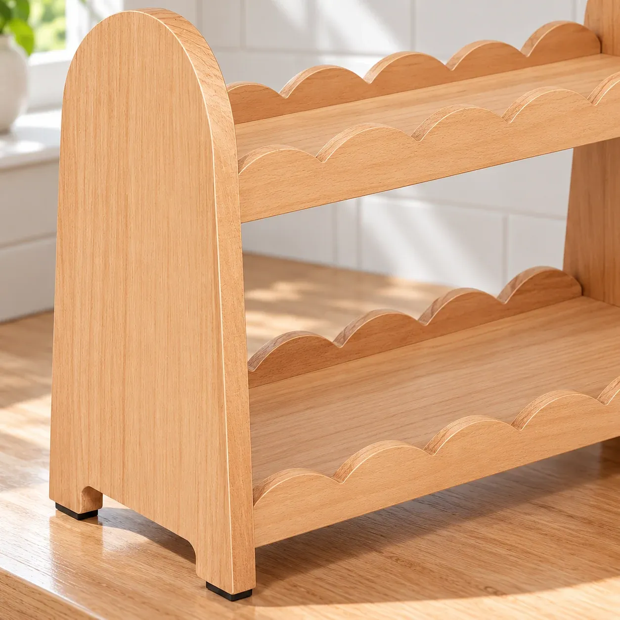 Maren Countertop Shelf - Natural Wood - construction detail