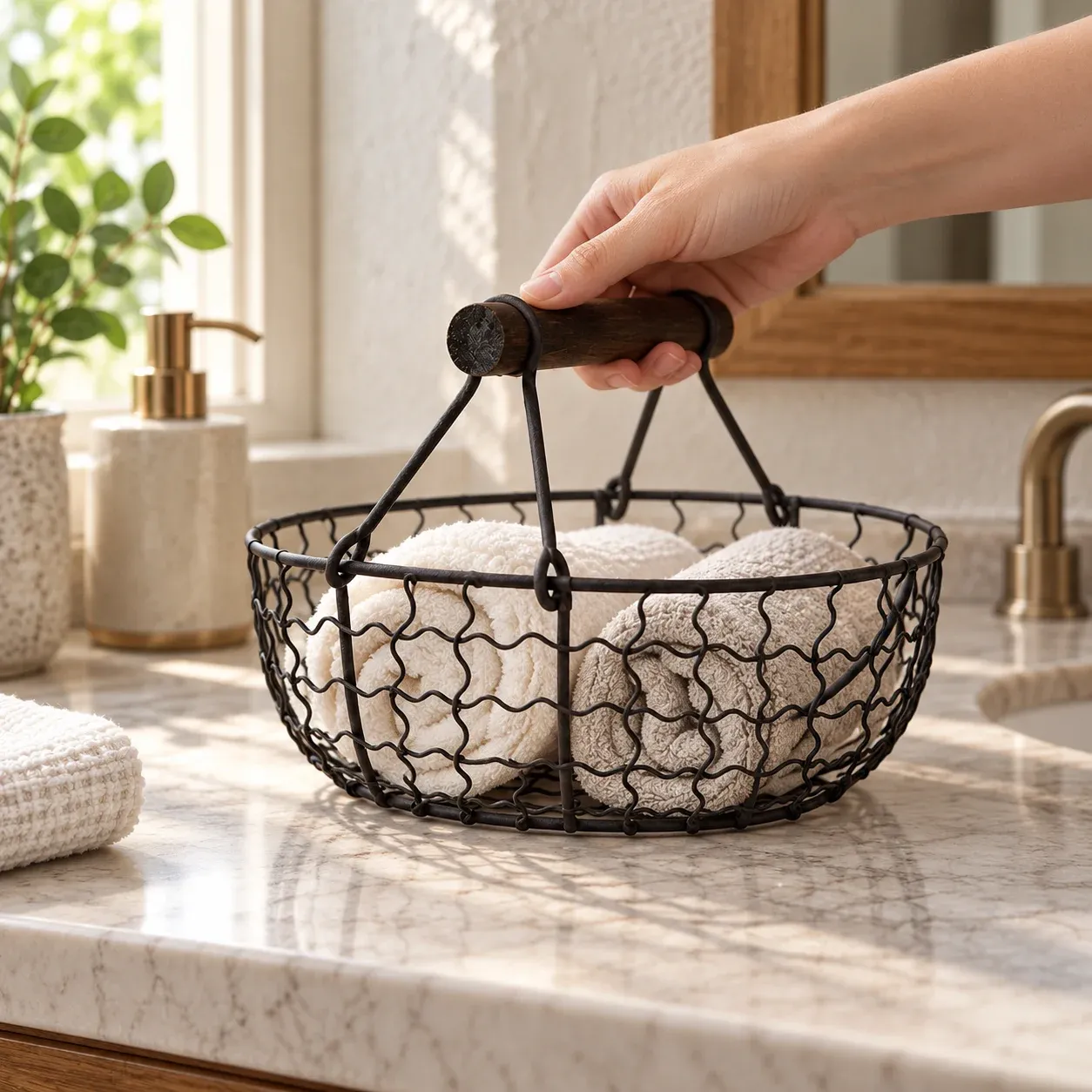 Oswin Wire Storage Basket — use