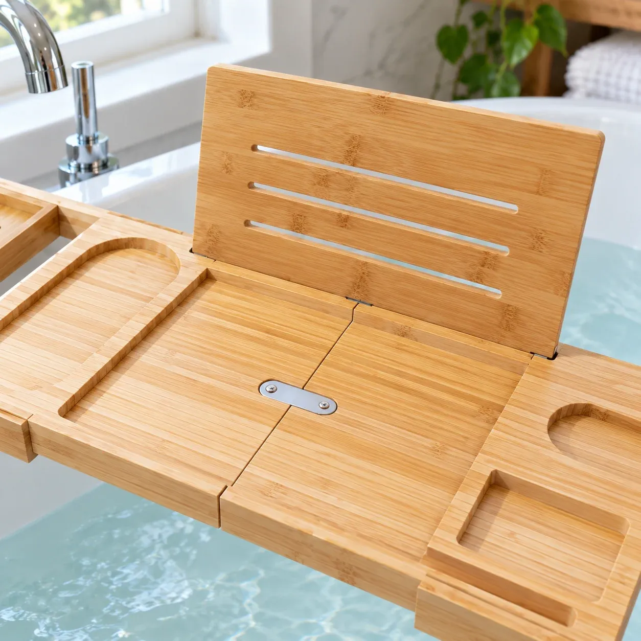 Nadia Bath Tray - Natural Bamboo - construction detail