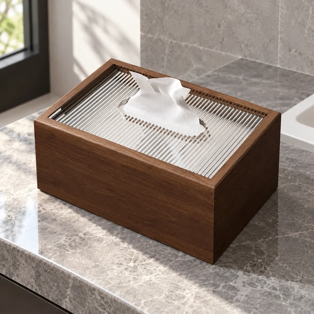 Mirelle Wood Tissue Box: complete selected product