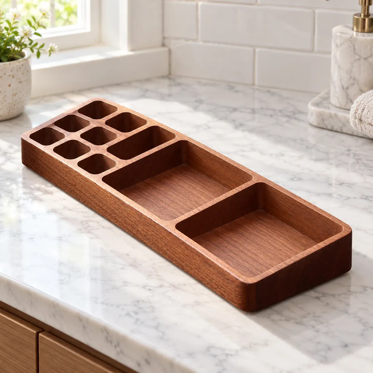 Clara Vanity Tray - Brown - complete item