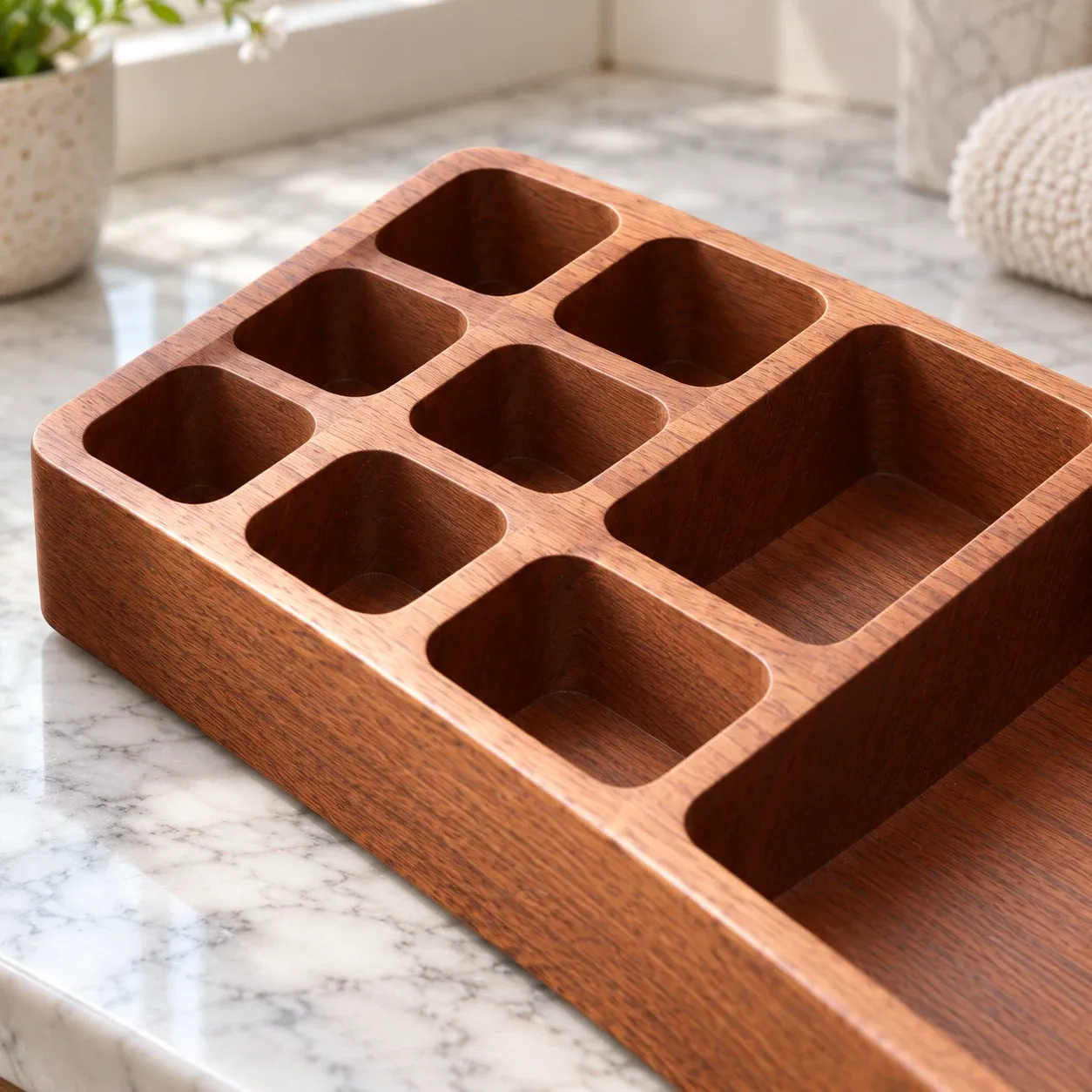 Clara Vanity Tray - Brown - construction detail