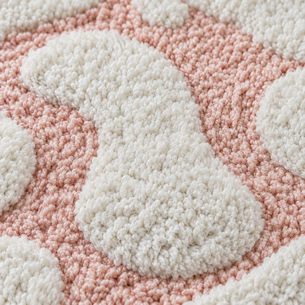 Cressida Medallion Bath Rug: construction detail
