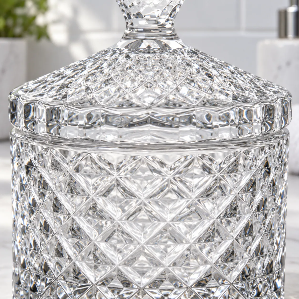 Blythe Diamond Glass Jar — construction detail