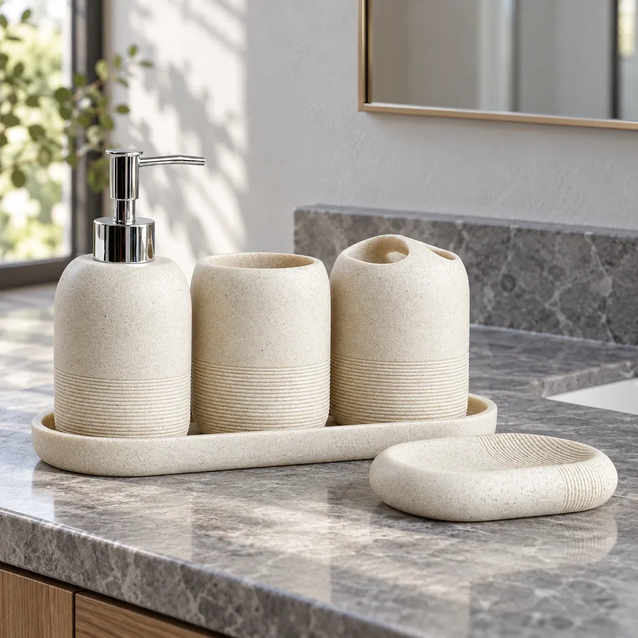 Bracken Resin Bathroom Set: complete selected product
