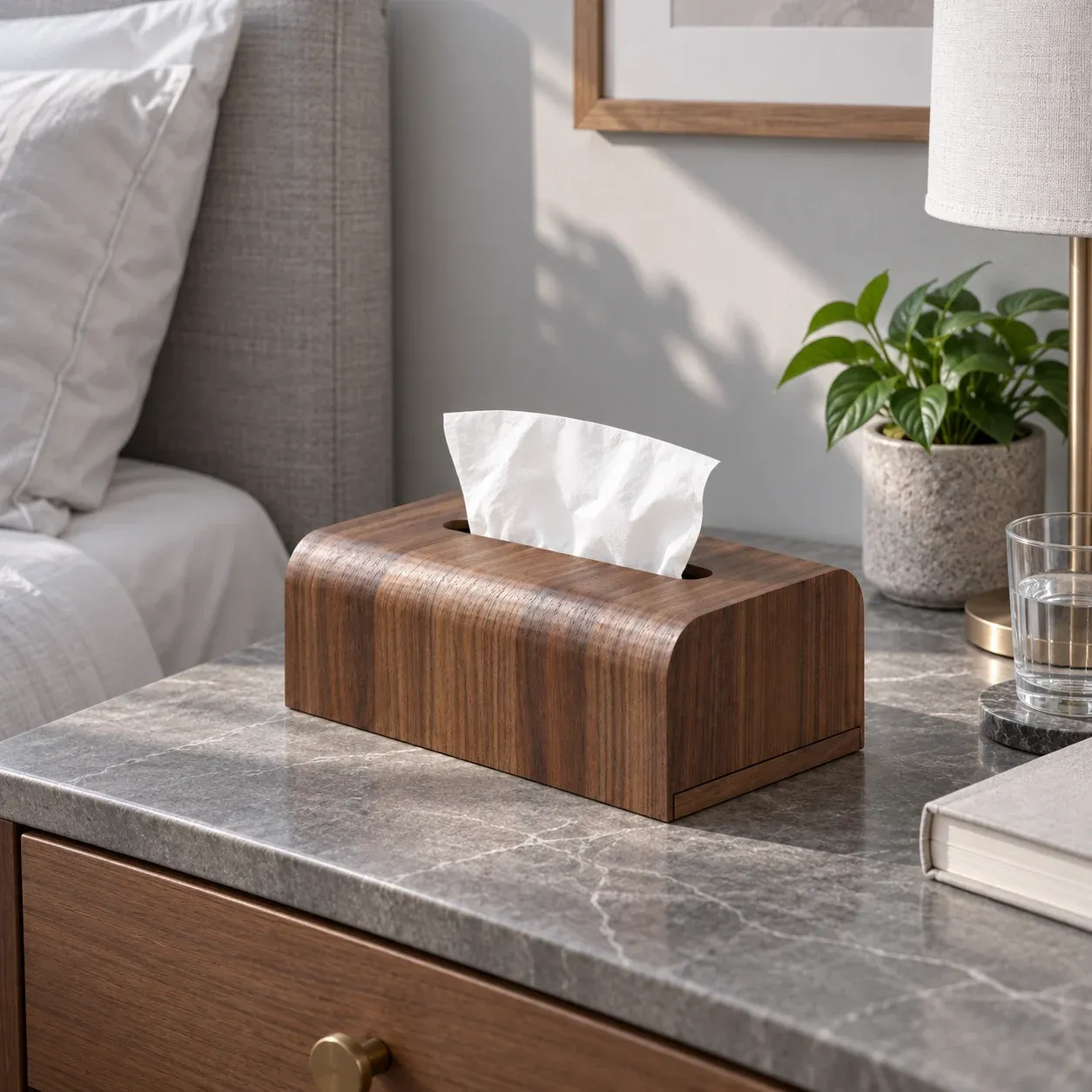 Elmswood Tissue Box: product in use