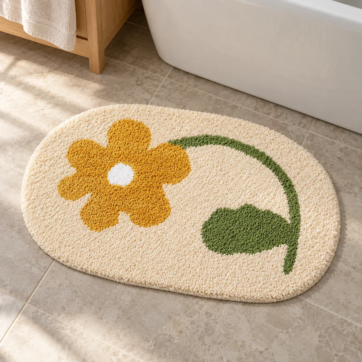 Perrin Flower Bath Mat — lead